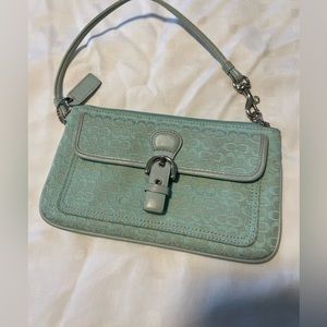 Coach Wristlet Wallet. Aqua color.